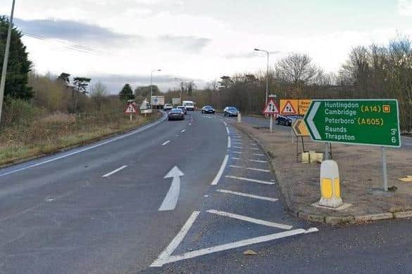 Daisy passed away after her car was involved in a head-on collision on the A45 between Stanwick and Raunds in the early hours of 18 March (image: Google)