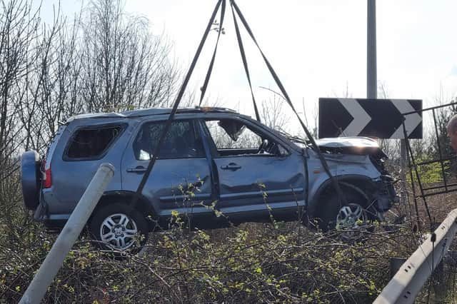 Elsewhere in the region there was a lucky escape for this driver - who misjudged a turn this week. Officers said: "This driver seriously misjudged this corner... thankfully only walked away without any injuries!" 
(Photo: BCH Road Police Unit @roadpoliceBCH)