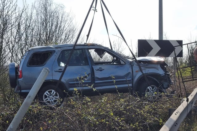 It was a lucky escape for this driver who seriously misjudged this corner. The driver miraculously walked away without any injuries. (Photo: BCH Road Policing Unit
@roadpoliceBCH)