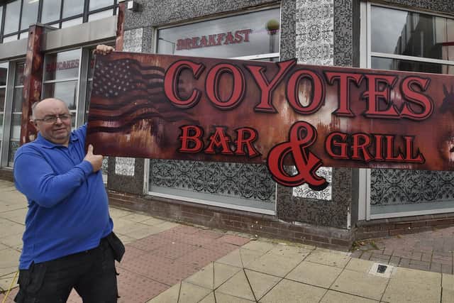 John Walker at the opening of Coyotes Bar and Grill