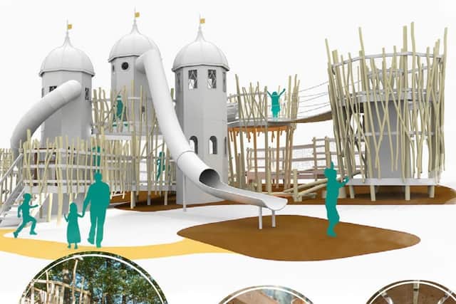 The new play area at Burghley House.