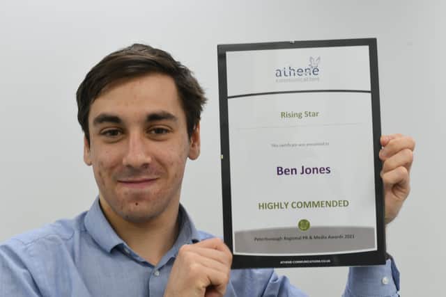 Ben Jones with his award