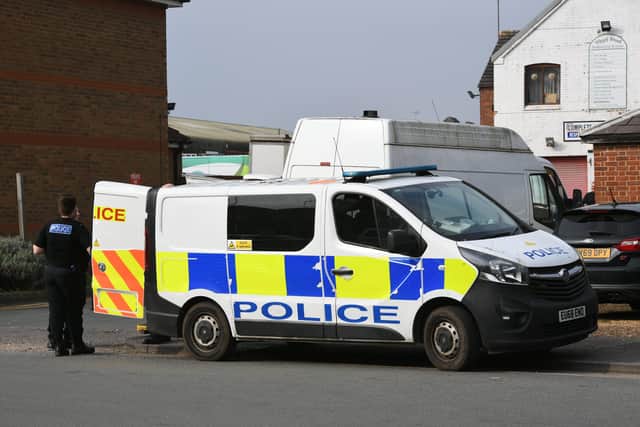 Police in Wharf Road this morning EMN-220330-102509009