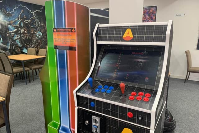 Inside the Lincoln Road venue it has some retro gaming machines and VR headsets.