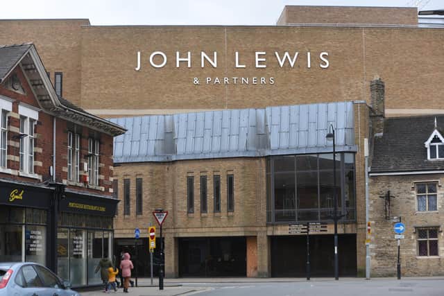 The former John Lewis exterior at Queensgate.