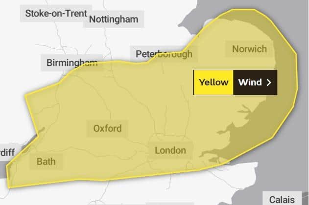 The Met Office is forecasting high wind speeds across Cambridgeshire today - affecting Peterborough.
