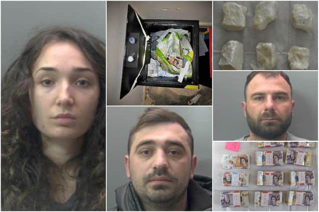 Members of the gang and drugs and cash seized by police