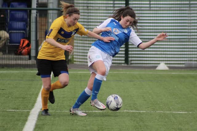 Jess Driscoll in action for Posh Women. Photo: Gary Reed.