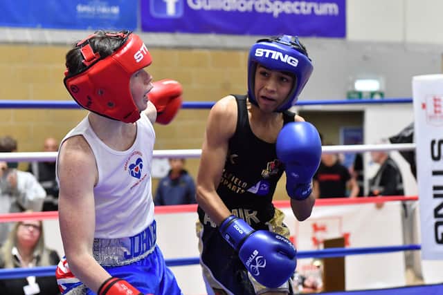 Aamir Shirazi in an action in the National Final.