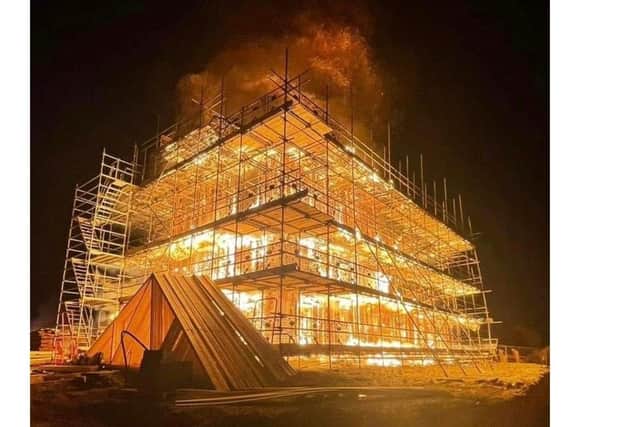 Building fire at Manor Drive. Photo: Cambs Fire and Rescue .