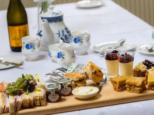Afternoon Tea at Sunday in Peterborough Cathedral precincts.