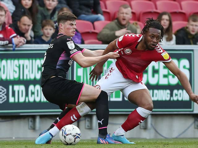 Ronnie Edwards (left) in action for Posh against Bristol City last weekend. Photo: Joe Dent/theposh.com.