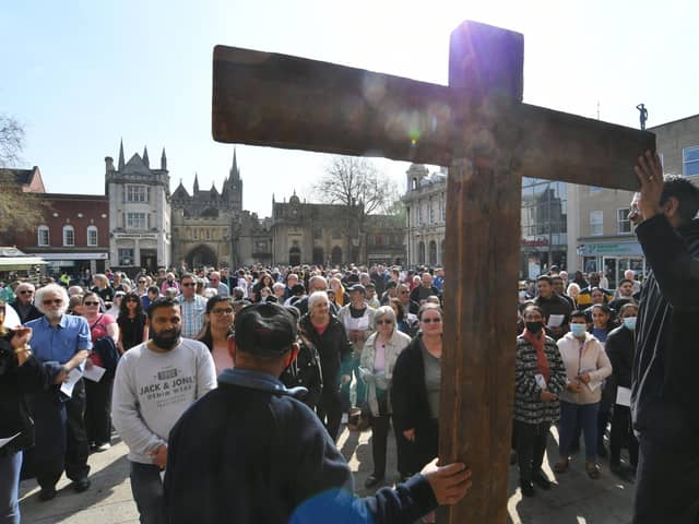 Good Friday Walk of Witness at Cathedral Square.