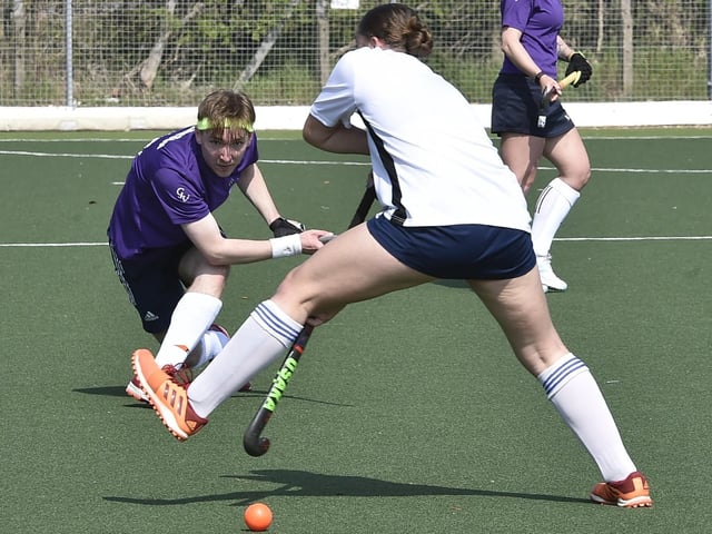 Brummitt hockey tournament at Bretton Gate. Action from Beavers v Festival team. Photo: David Lowndes