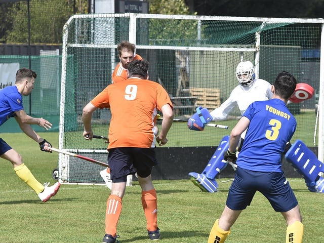 Brummitt hockey tournament at Bretton Gate. Action from  Jurassic Beavers v Ragamuffins/ Photo: David Lowndes