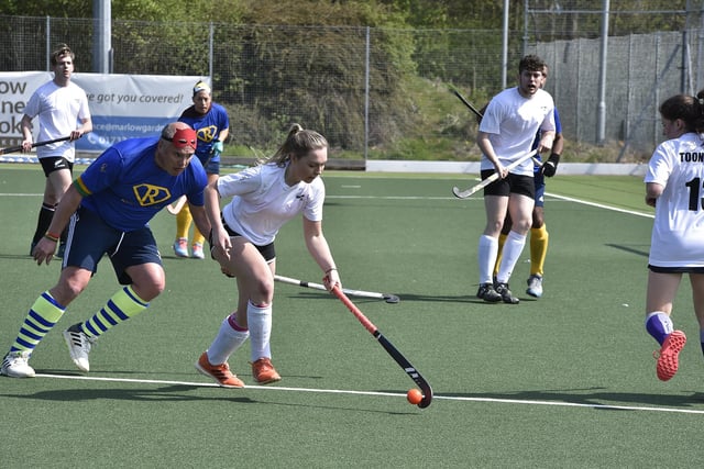 Brummitt hockey tournament at Bretton Gate. Action from Toon Army  v Ragamuffins. Photo: David Lowndes