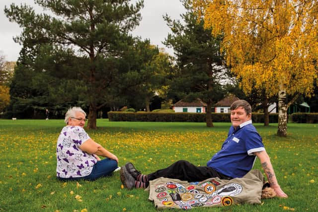 The couple back in the park