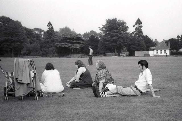 The family in the park 40 years ago