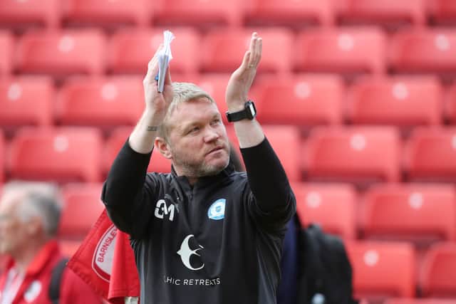 Peterborough United manager Grant McCann at Barnsley.
