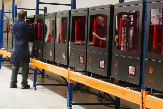 Production processess at 3D printing experts Photocentric which has been chosen to lead on an Innovate UK project to help the UK hit its 2050 carbon neutral target.
