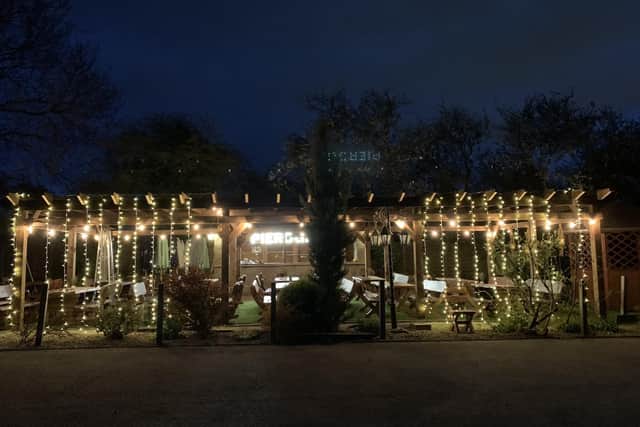 The new look garden at House of Feasts, Eye Green