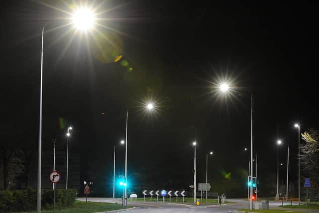 Street lighting between Lynchwood and Alwalton