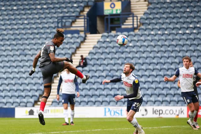 Ivan Toney scores for Brentford at Preston. Photo: Alex Livesey/Getty Images.