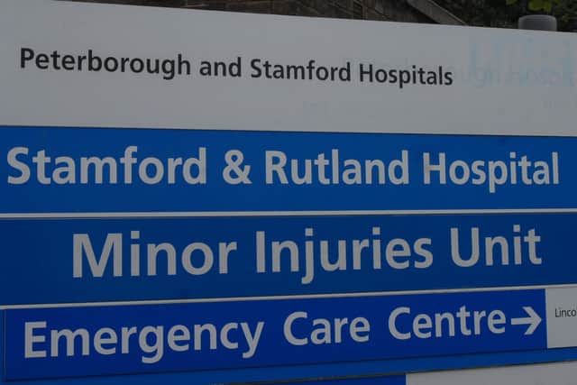Sign at the entrance of Stamford and Rutland Hospital off Ryhall RoadPhoto: SM110811-086js ENGEMN00120111108114023
