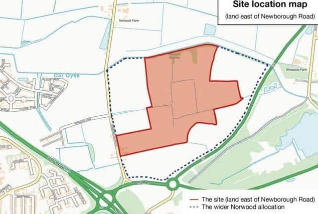 A site plan for the proposed new homes