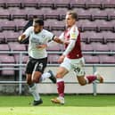 Nathan Thompson gets away from Danny Rose of Northampton Town on his way to scoring the opening goal of the game at Sixfields in October.