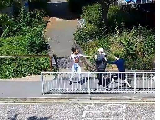 The stabbing was caught on CCTV