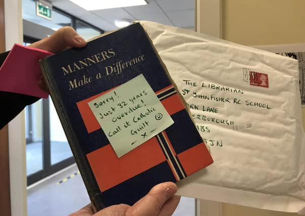 The note book and note send to St John Fisher this week.