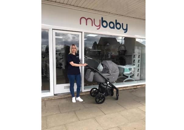 Natalie Harper outside Mybaby on Lawson Avenue, Stanground.