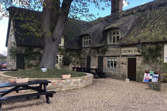 The Crown Inn at Elton has reopened with a marquee at the back and seating at the front