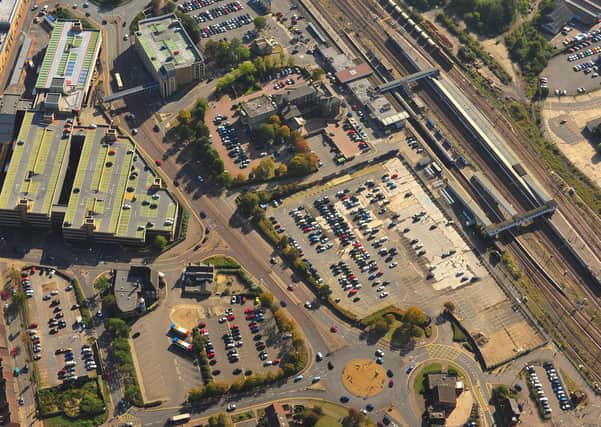 Aerial of Peterborough city centre. ENGEMN00120131021130852