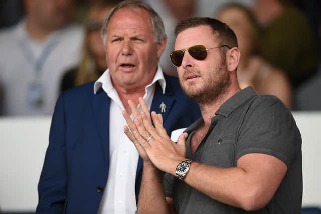 Posh transfer brains Darragh MacAnthony (right) and Barry Fry.