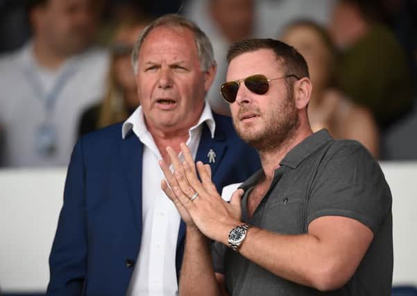 Posh transfer brains Darragh MacAnthony (right) and Barry Fry.