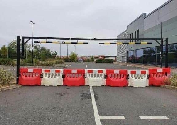 Temporary barriers in place at Vivicity Premier Fitness, Hampton.