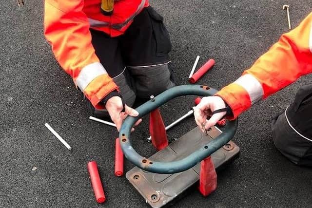 Crews have had to rescue a number of teenagers who have become stuck in swings
