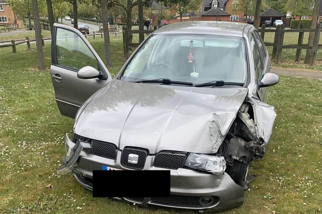 The Seat Leon involved in the crash.