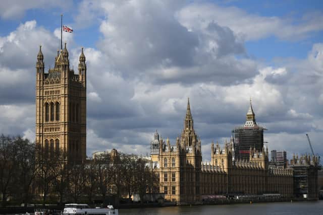 The Houses of Parliament.