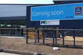 The new Aldi store at Peterborough One Retail Park is nearing completion.