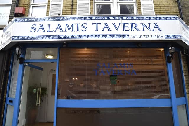Interiors and exterior of Salamis Taverna, Broadway, Peterborough EMN-210805-131720009
