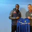 Spalding manager Gaby Zakuani (left) and new signing Gregg Smith.