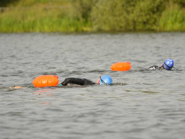 Open water swimming at Ferry Meadows