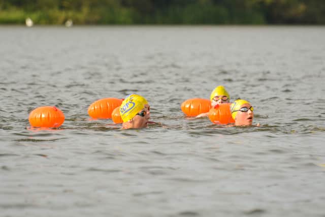 Open water swimming at Ferry Meadows