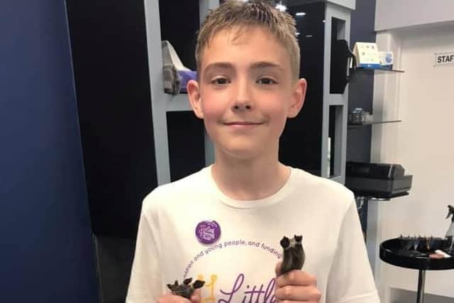 Kaiden grew his hair for three years to support the Little Princess Trust.