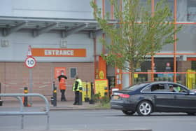 B&Q  closed for the day. Picture: David Lowndes