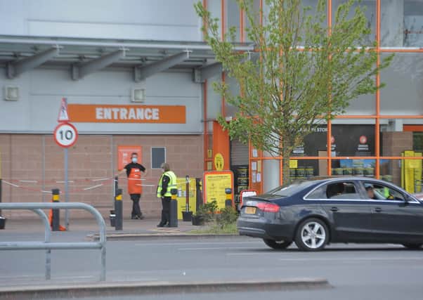 B&Q  closed for the day. Picture: David Lowndes