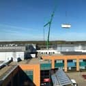 The modular build was lifted into place by a 122 tonne crane